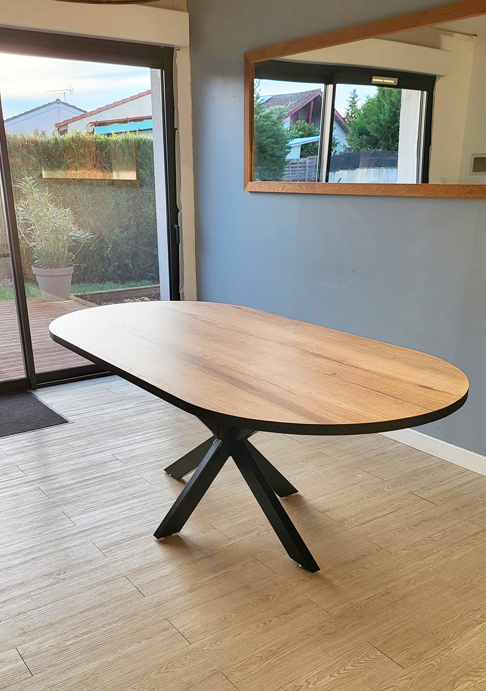 table salle à manger ovale menuiserie betin guillaume gironde
